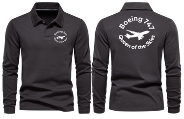 BOEING 747 LONG SLEEVE POLO